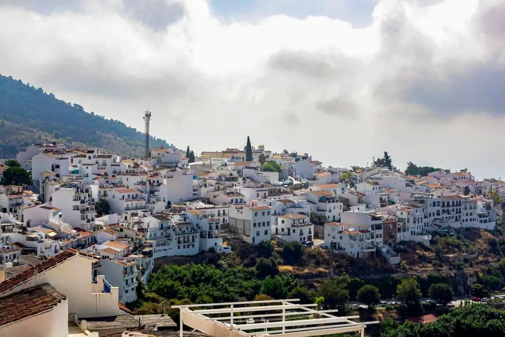 View of peaceful white Andalusia town.